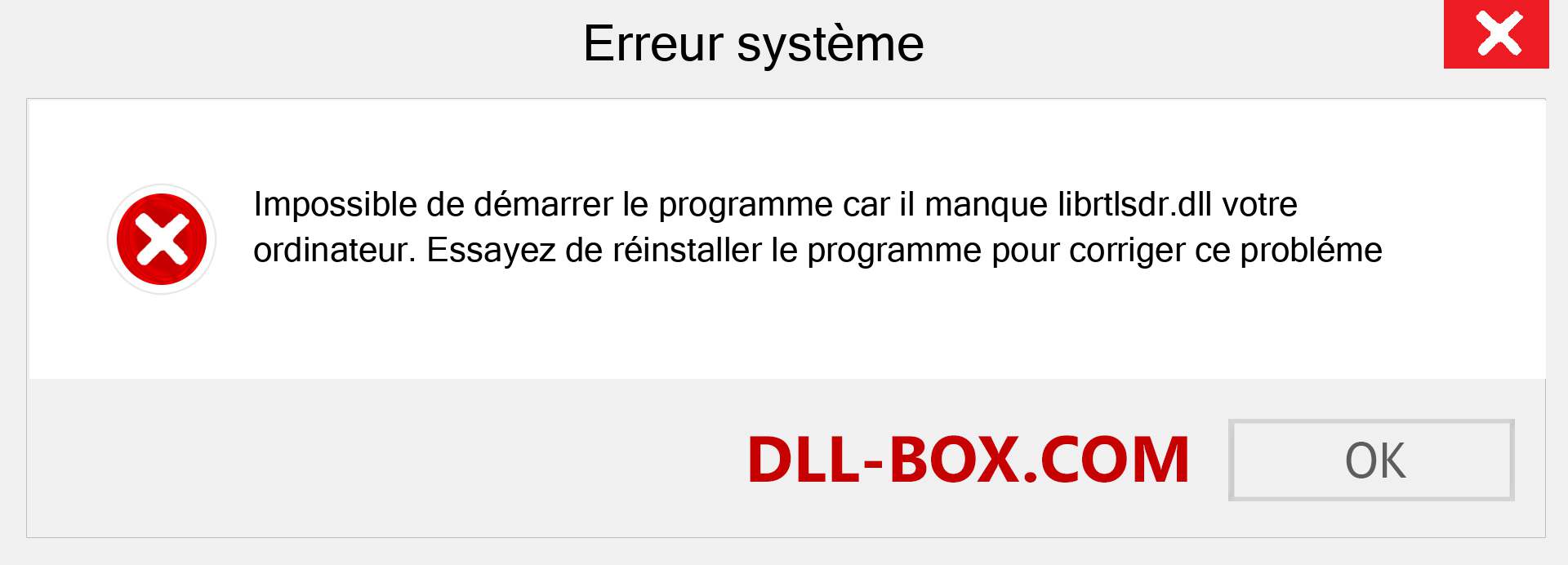 Le fichier librtlsdr.dll est manquant ?. Télécharger pour Windows 7, 8, 10 - Correction de l'erreur manquante librtlsdr dll sur Windows, photos, images